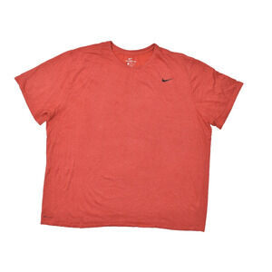 Nike The Nike Tee Dri-Fit Red T-Shirt Men Short Sleeve Crew Neck Cottpn Size 4XL